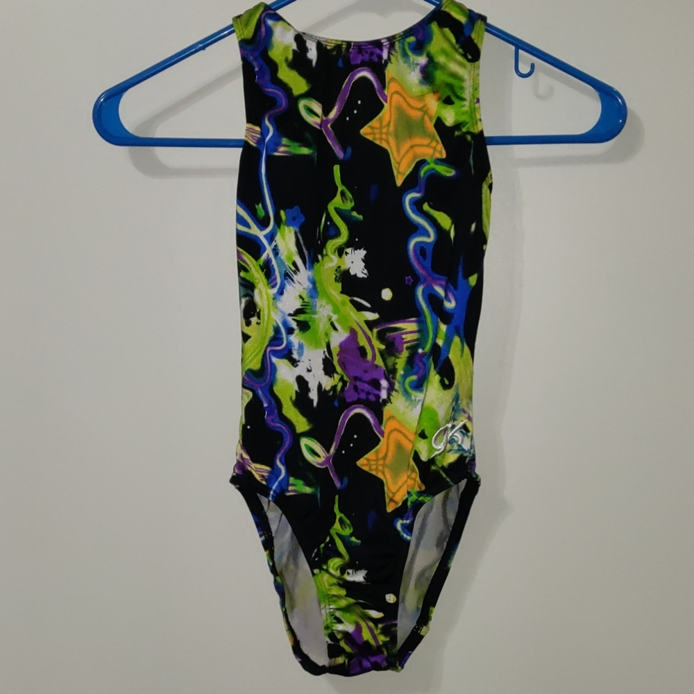 Unique GK Gymnastics Dance Leotard Sz Child L
